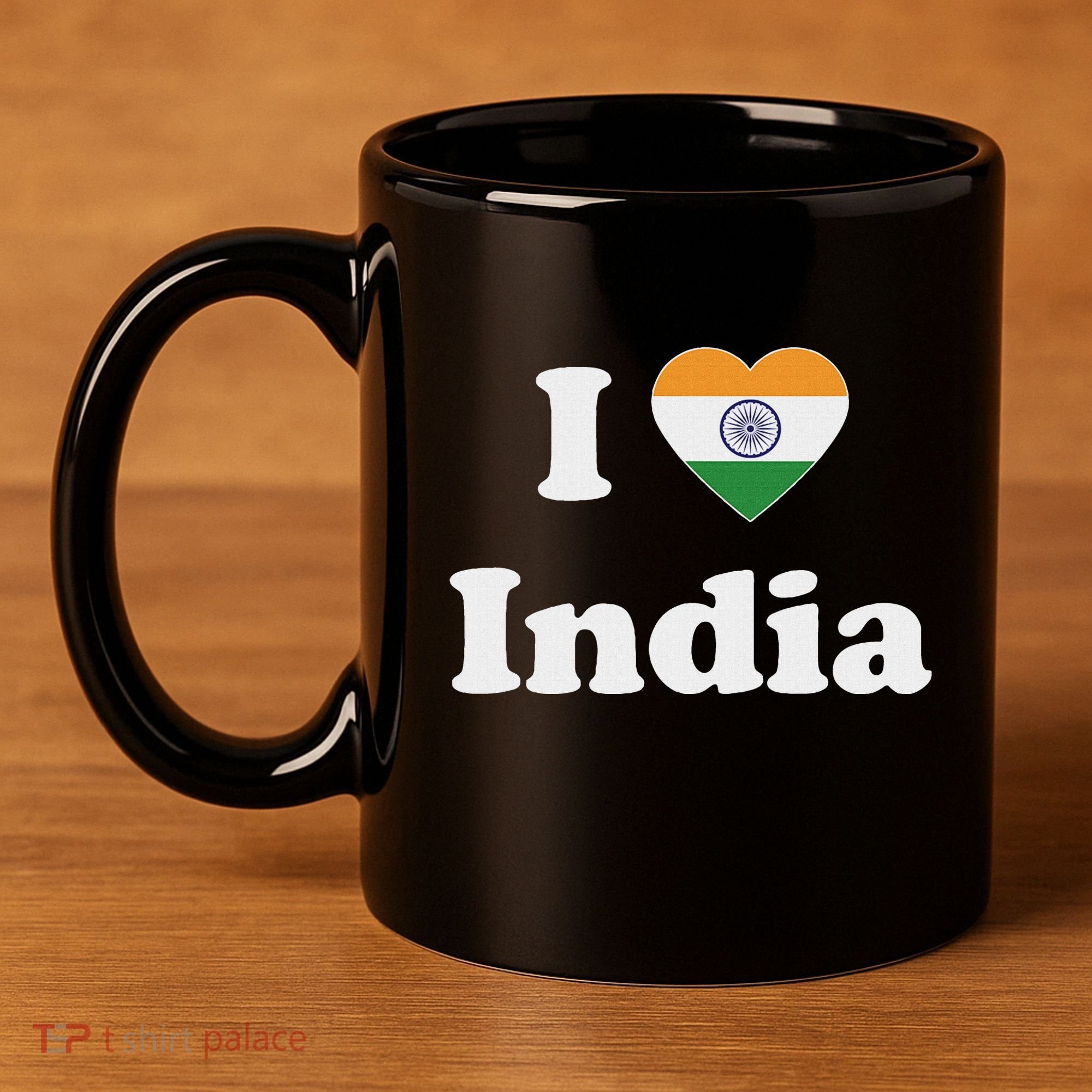 I Heart India Indian I Love India 11oz C Handle Ceramic Mug