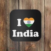 I Heart India Indian I Love India Coaster thumb 0