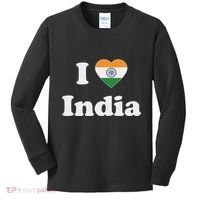 I Heart India Indian I Love India Kids Long Sleeve Shirt thumb 0
