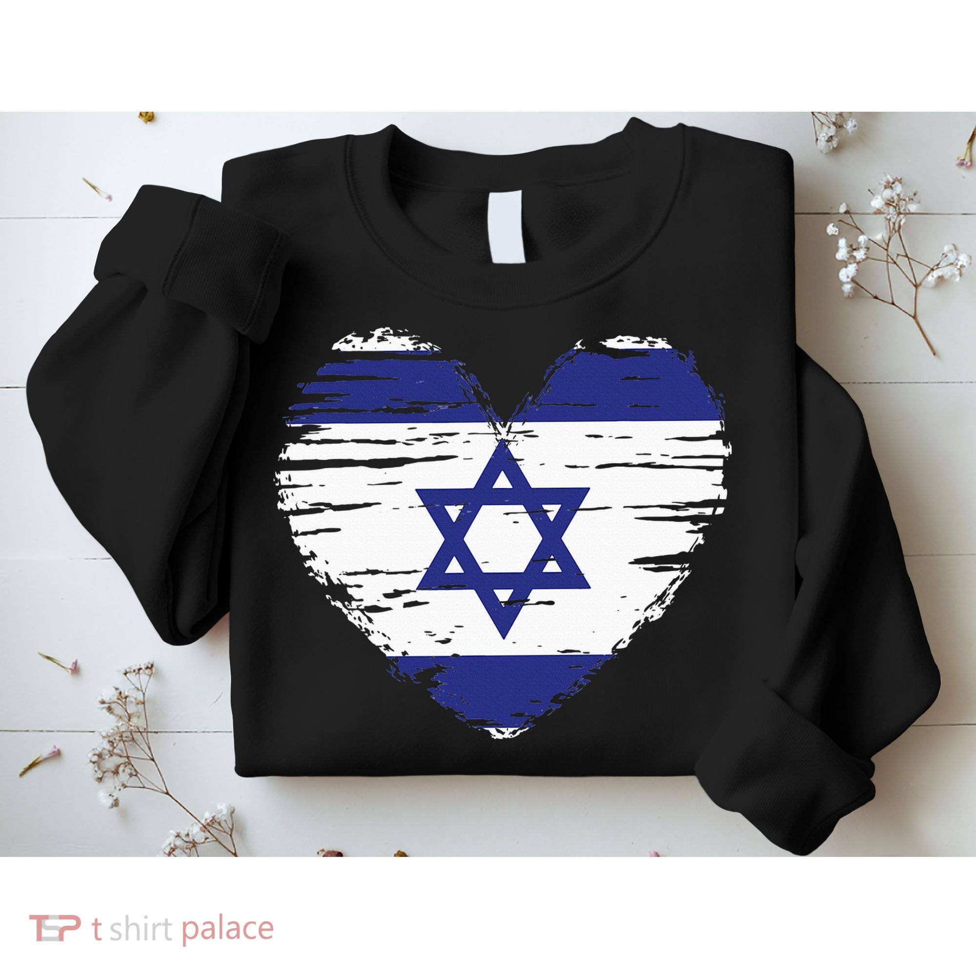 Israel Heart Israeli Flag Israeli Pride Sweatshirt