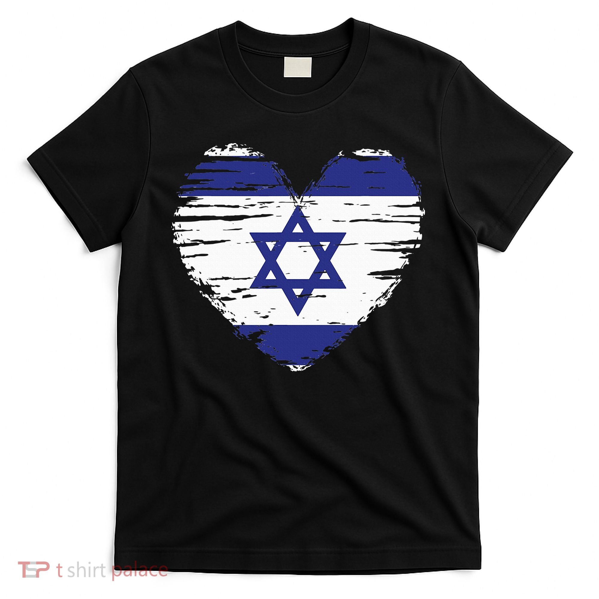 Israel Heart Israeli Flag Israeli Pride T-Shirt