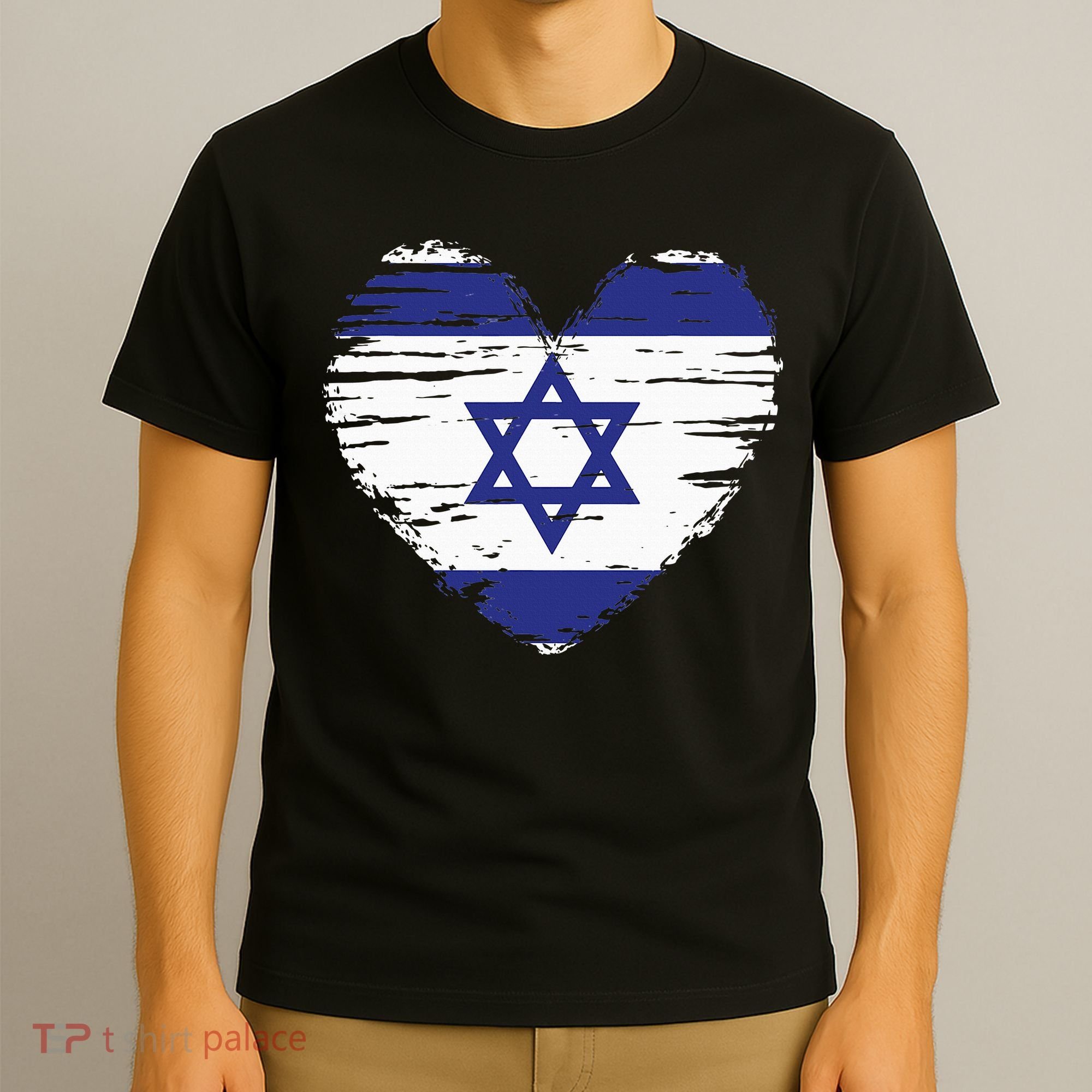 Israel Heart Israeli Flag Israeli Pride T-Shirt