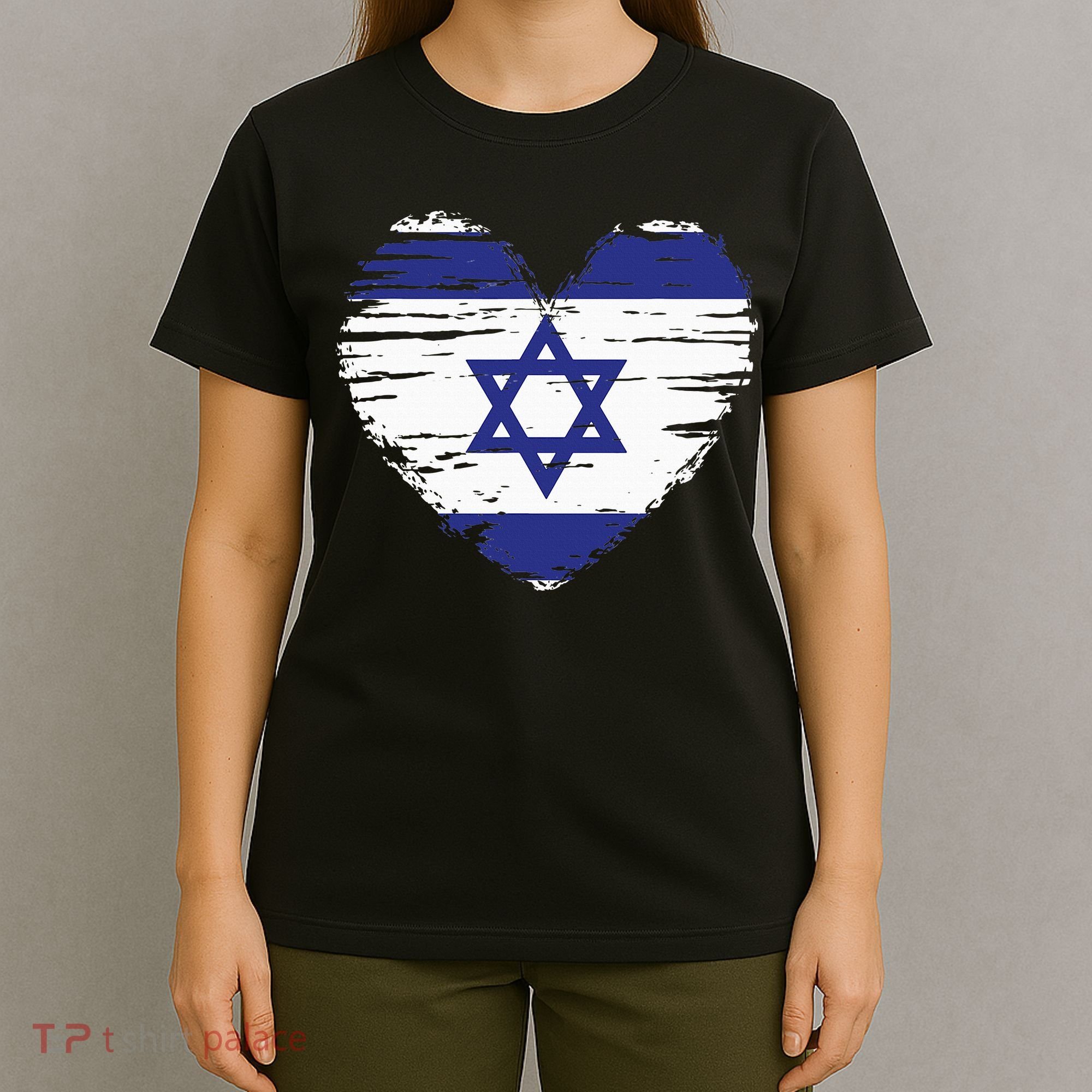 Israel Heart Israeli Flag Israeli Pride T-Shirt