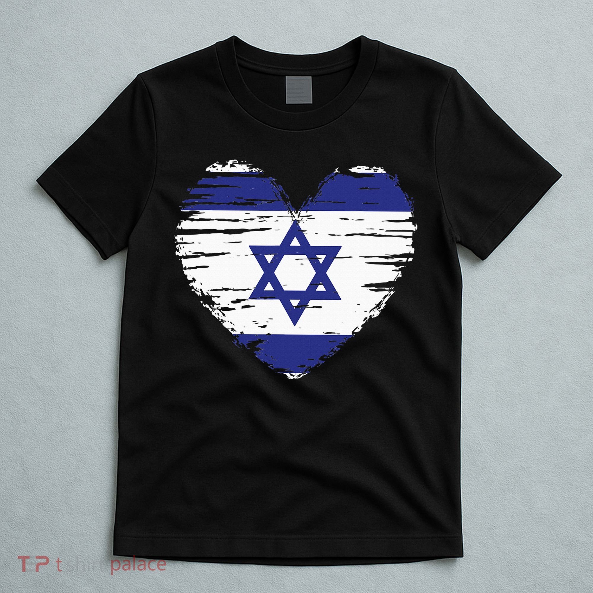 Israel Heart Israeli Flag Israeli Pride T-Shirt
