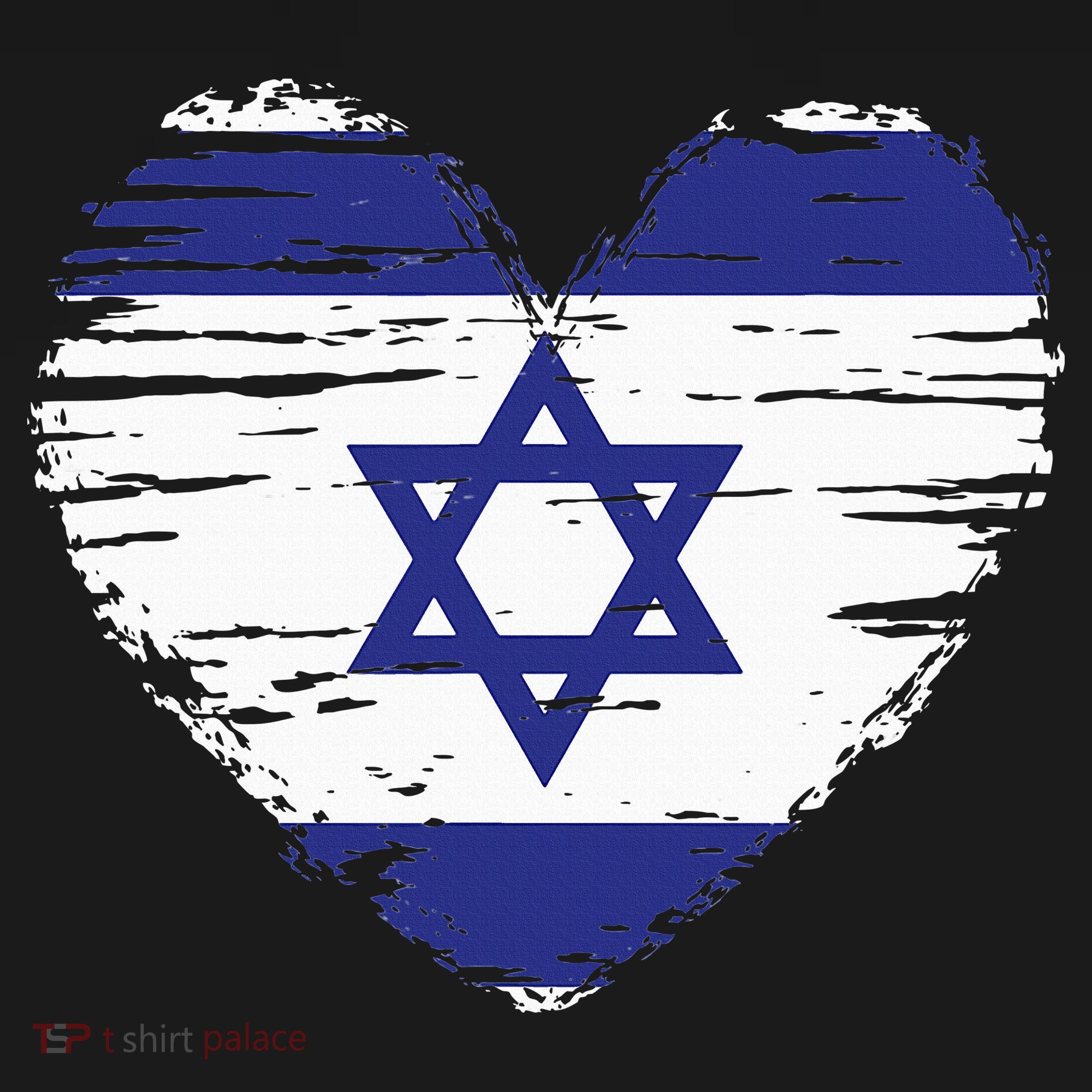 Israel Heart Israeli Flag Israeli Pride T-Shirt