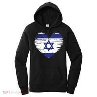 Israel Heart Israeli Flag Israeli Pride Women's Hoodie thumb 0