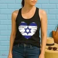 Israel Heart Israeli Flag Israeli Pride Women's Tank Top thumb 2