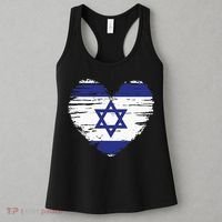 Israel Heart Israeli Flag Israeli Pride Women's Tank Top thumb 3