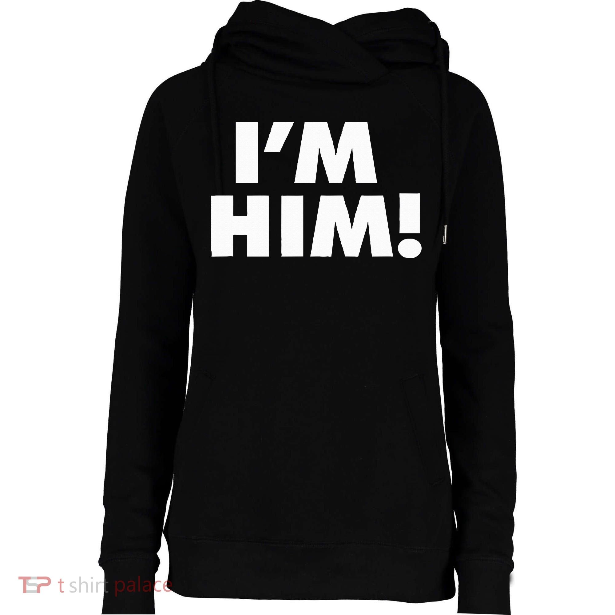 IM Him Womens Funnel Neck Pullover Hood