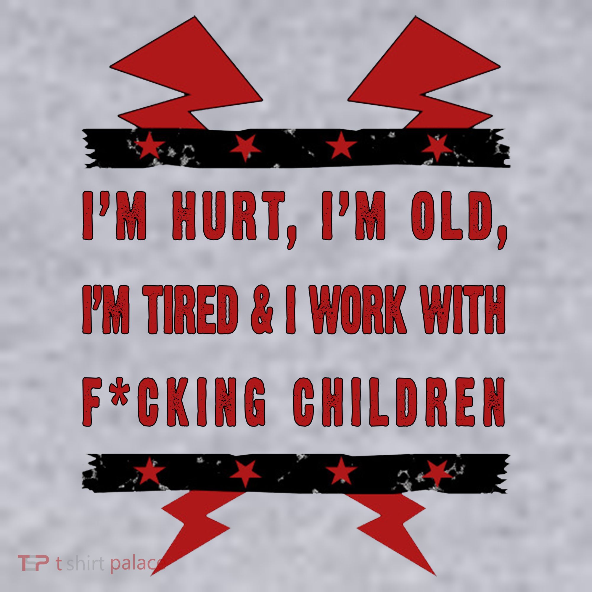 Im Hurt Im Old Im Tired I Work With Fcking Children Punk Women's Racerback Cropped Tank