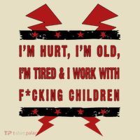 Im Hurt Im Old Im Tired I Work With Fcking Children Punk Comfort Colors Boxy T-Shirt thumb 3