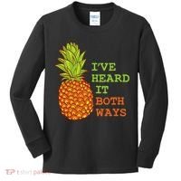 I’ve Heard It Both Ways Psych Pineapple Lover Kids Long Sleeve Shirt thumb 0
