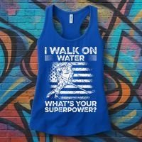 Ice Hockey I Walk On Water What Is Your Superpower Women's Tank Top thumb 3
