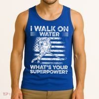 Ice Hockey I Walk On Water What Is Your Superpower Tank Top thumb 3