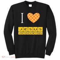 I Heart Jesus And Jesus Loves You Sweatshirt thumb 0
