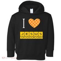 I Heart Jesus And Jesus Loves You Toddler Hoodie thumb 0