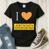 I Heart Jesus And Jesus Loves You Women's T-Shirt thumb 3