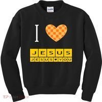 I Heart Jesus And Jesus Loves You Kids Sweatshirt thumb 0