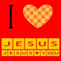 I Heart Jesus And Jesus Loves You Santa Hat thumb 1