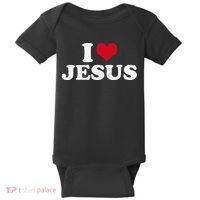 I Heart Jesus Love Christ Baby Bodysuit thumb 0