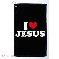 I Heart Jesus Love Christ Golf Towel thumb 0