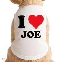 I Heart Joe First Name I Love Personalized Stuff Doggie Tank thumb 0