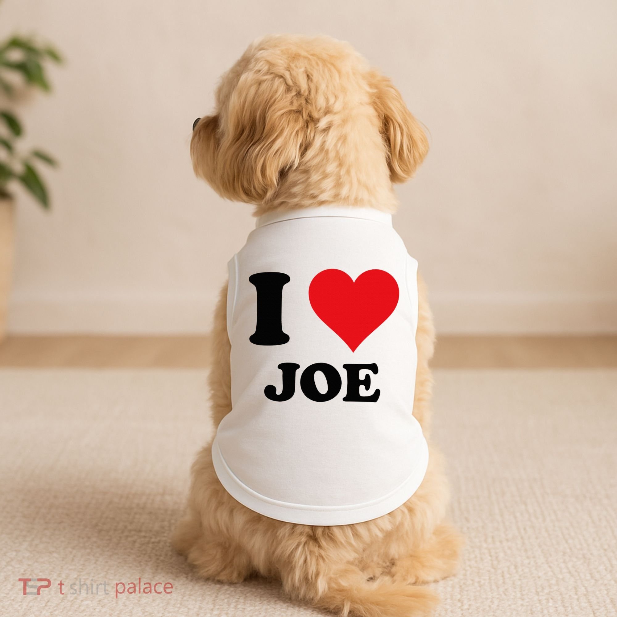 I Heart Joe First Name I Love Personalized Stuff Doggie Tank