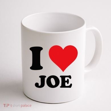 I Heart Joe First Name I Love Personalized Stuff Coffee Mug back