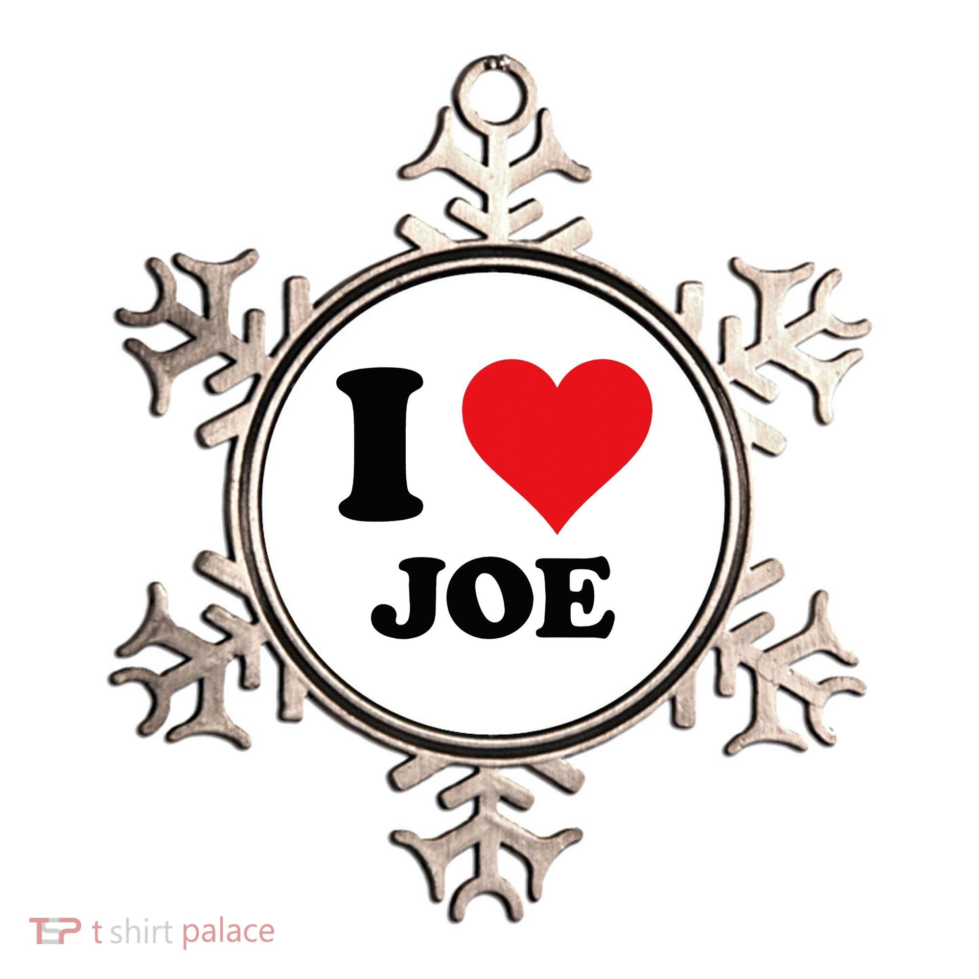 I Heart Joe First Name I Love Personalized Stuff Ornament