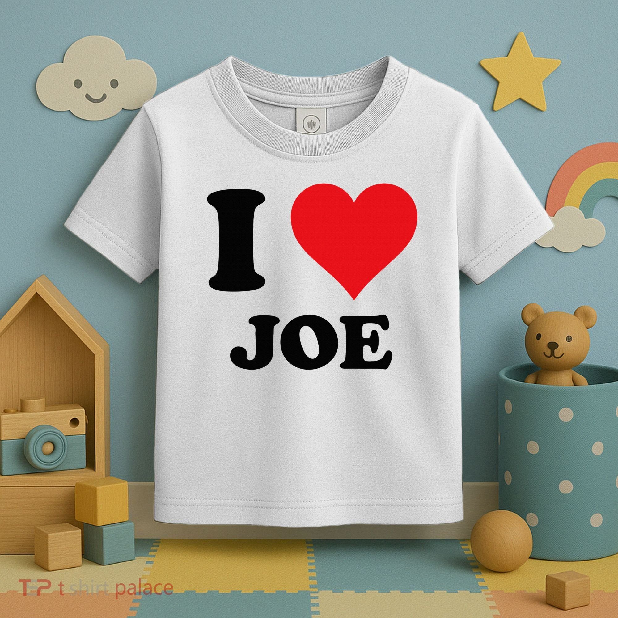 I Heart Joe First Name I Love Personalized Stuff Toddler T-Shirt
