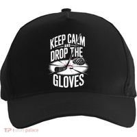 Ice Hockey Keep Calm And Drop The Gloves Style Gift Five-Panel Snapback Cap thumb 0