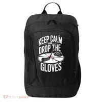 Ice Hockey Keep Calm And Drop The Gloves Style Gift City Backpack thumb 0