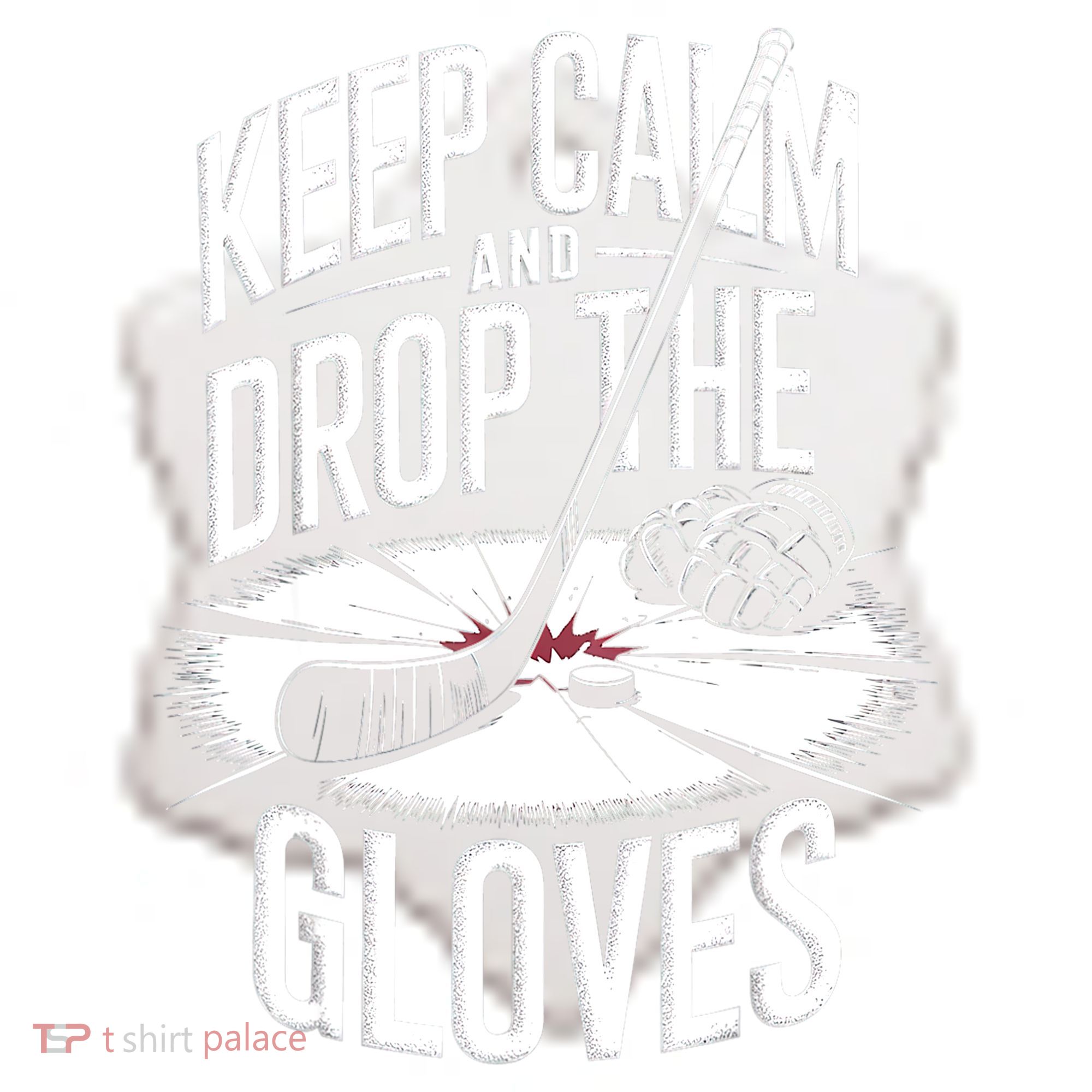 Ice Hockey Keep Calm And Drop The Gloves Style Gift Ceramic Ornament