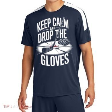 Ice Hockey Keep Calm And Drop The Gloves Style Gift Soccer Jersey