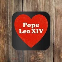I Heart Love Pope Leo XIV Coaster thumb 0