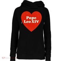 I Heart Love Pope Leo XIV Womens Funnel Neck Pullover Hood thumb 0