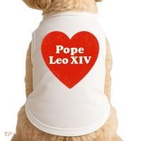 I Heart Love Pope Leo XIV Doggie Tank thumb 0