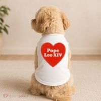 I Heart Love Pope Leo XIV Doggie Tank thumb 2