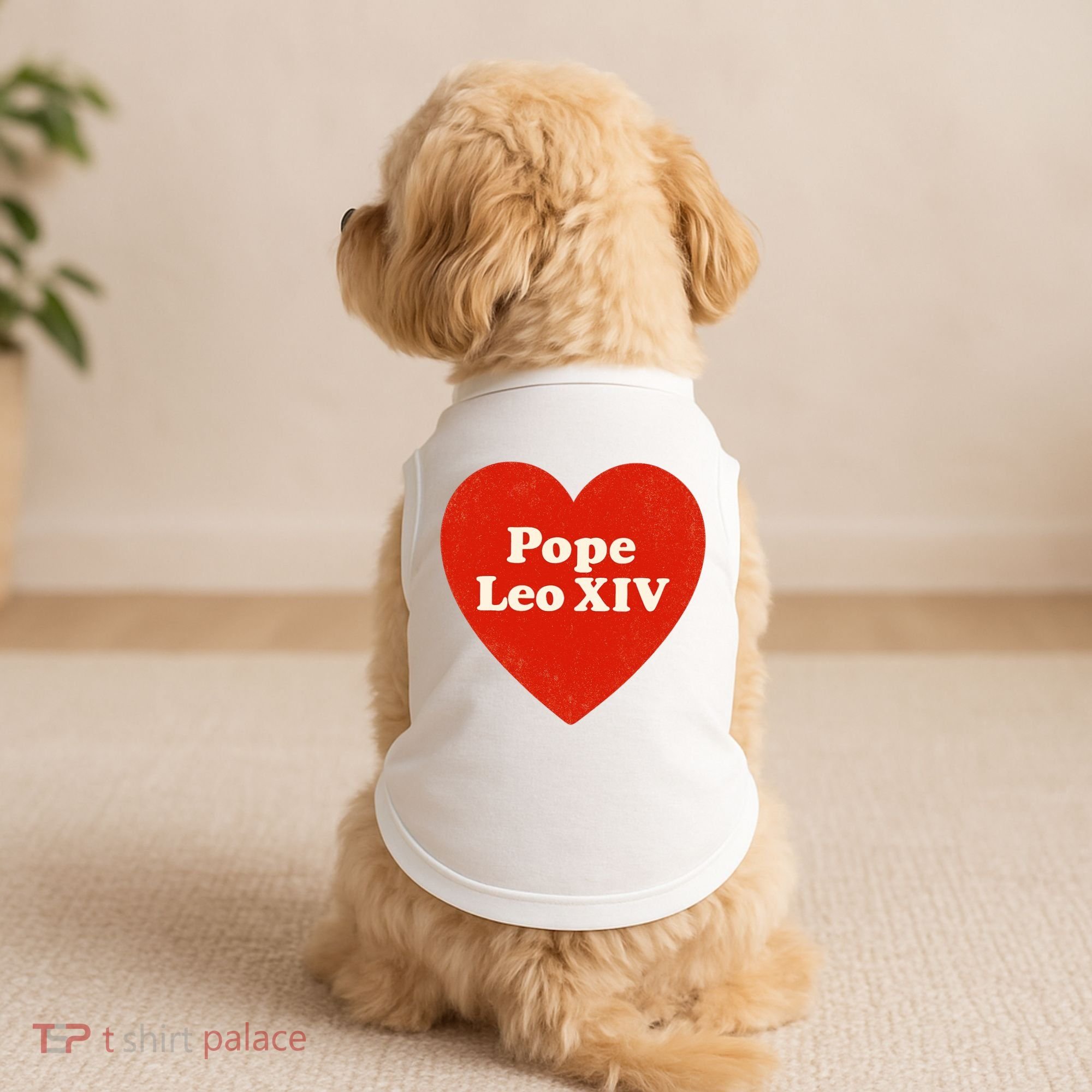 I Heart Love Pope Leo XIV Doggie Tank