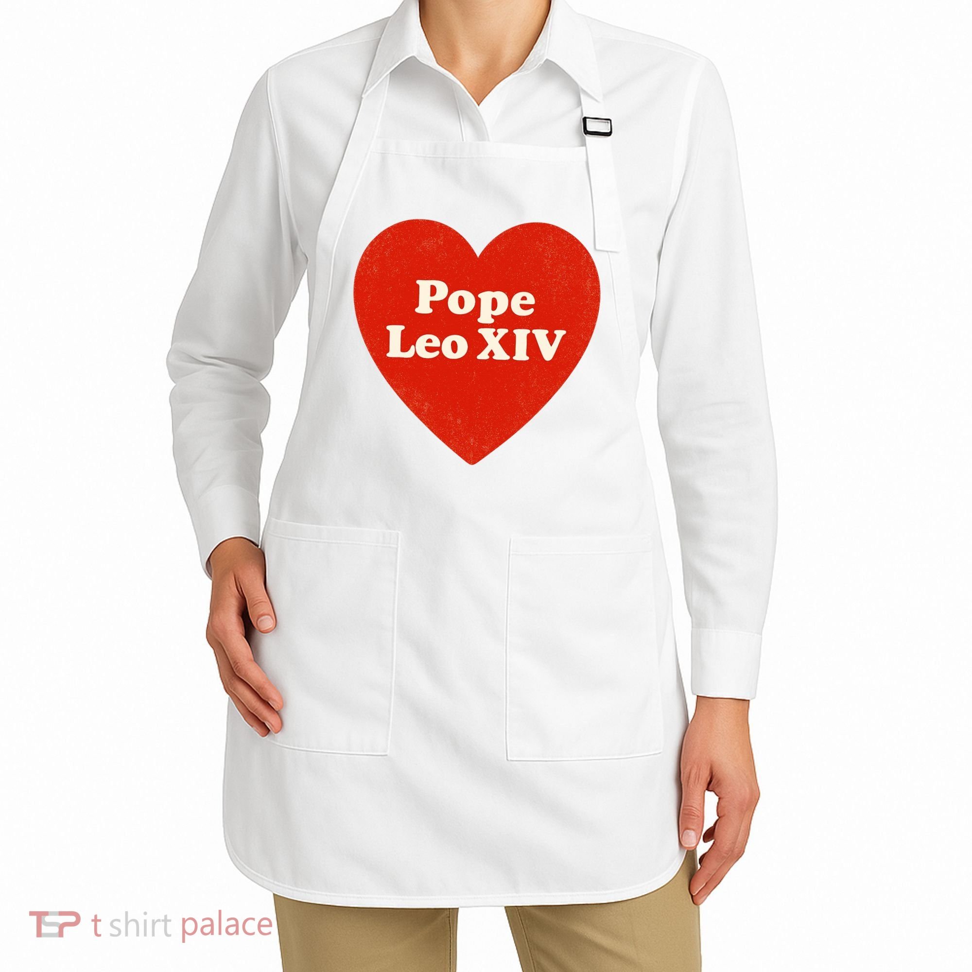 I Heart Love Pope Leo XIV Apron