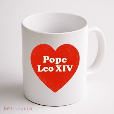 I Heart Love Pope Leo XIV Coffee Mug back