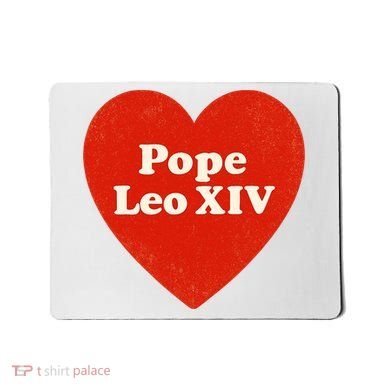 I Heart Love Pope Leo XIV Mousepad