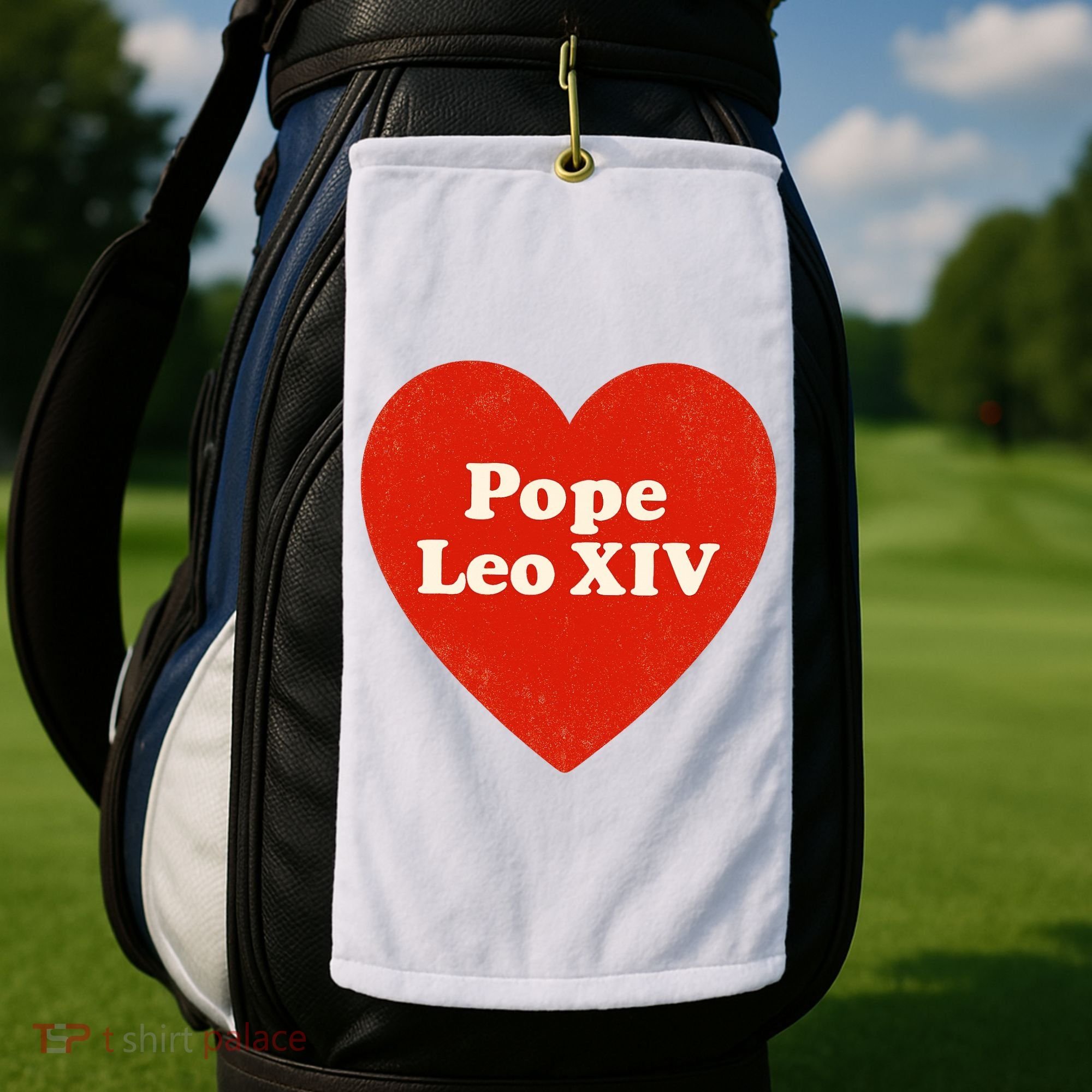 I Heart Love Pope Leo XIV Golf Towel