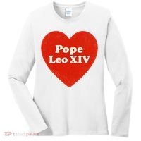 I Heart Love Pope Leo XIV Women's Long Sleeve Shirt thumb 0
