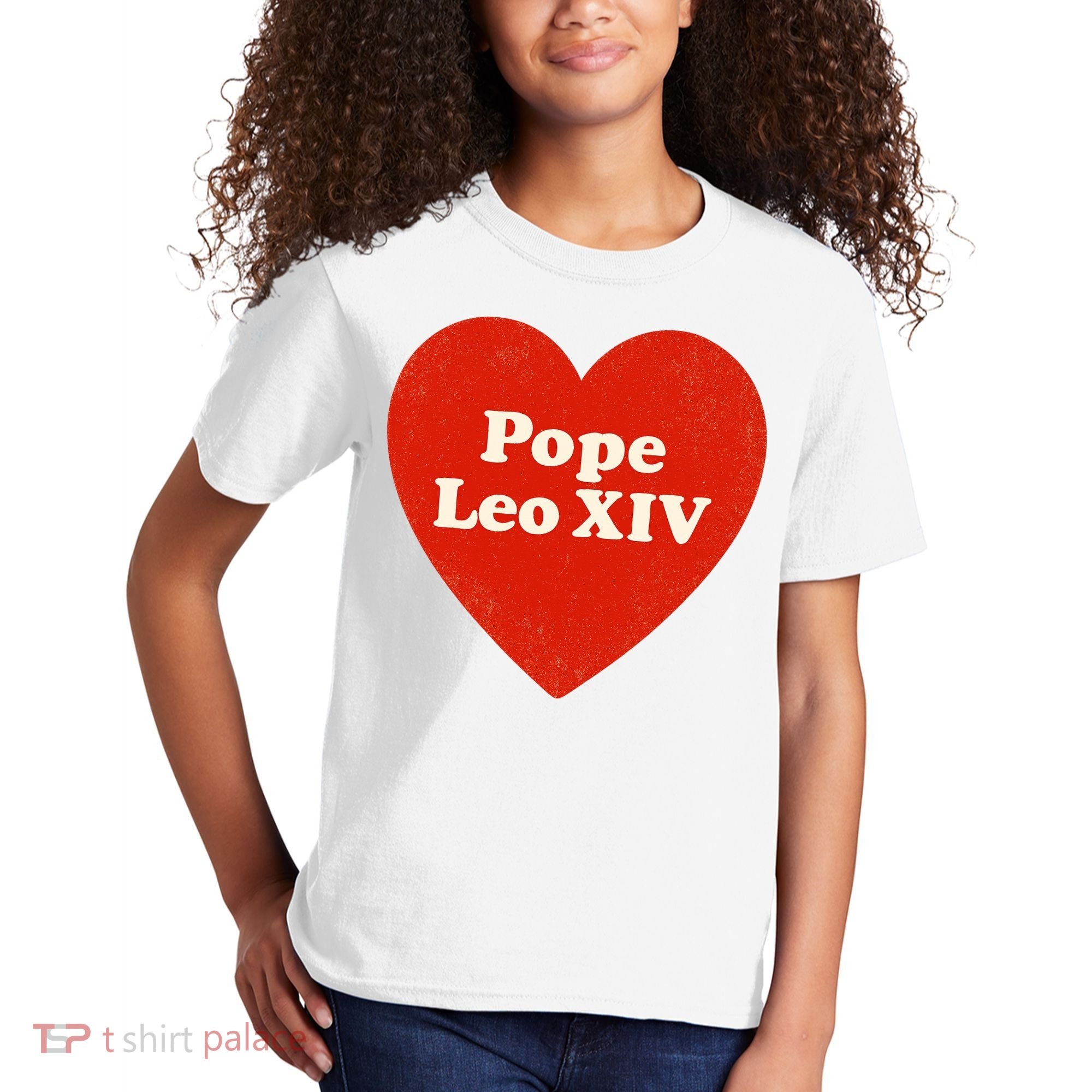 I Heart Love Pope Leo XIV Kids T-Shirt