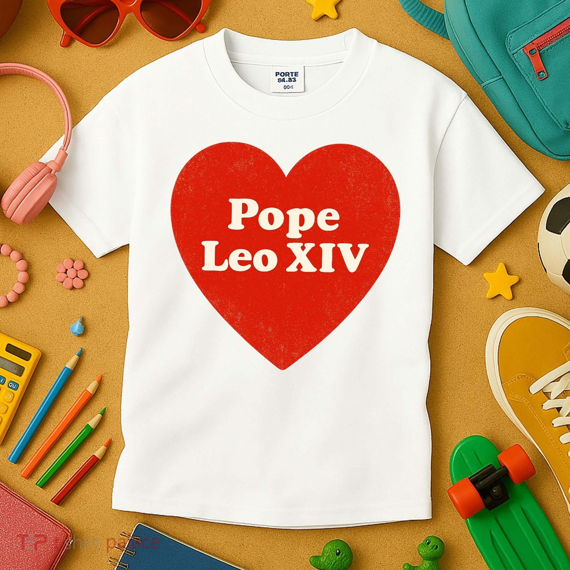 I Heart Love Pope Leo XIV Kids T-Shirt
