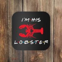 I'm His Lobster Matching Couple Valentine's Day Gift Coaster thumb 0