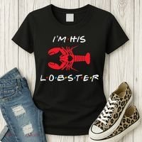 I'm His Lobster Matching Couple Valentine's Day Gift Women's T-Shirt thumb 3