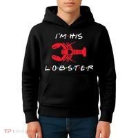 I'm His Lobster Matching Couple Valentine's Day Gift Kids Hoodie thumb 4