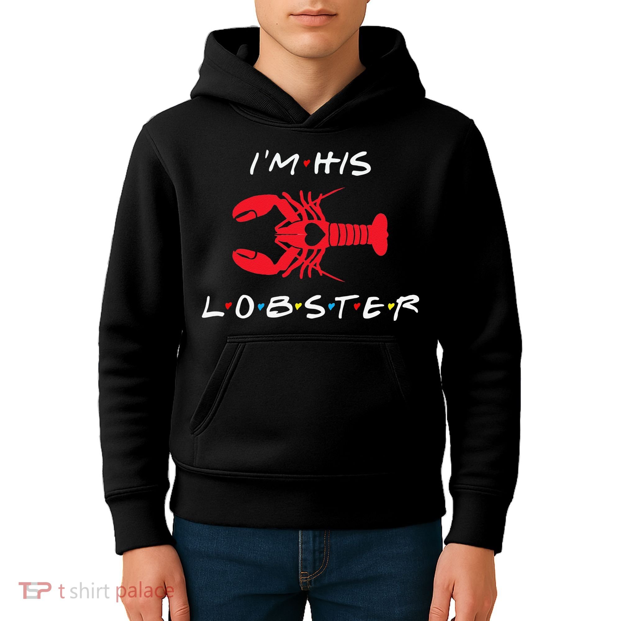 I'm His Lobster Matching Couple Valentine's Day Gift Kids Hoodie